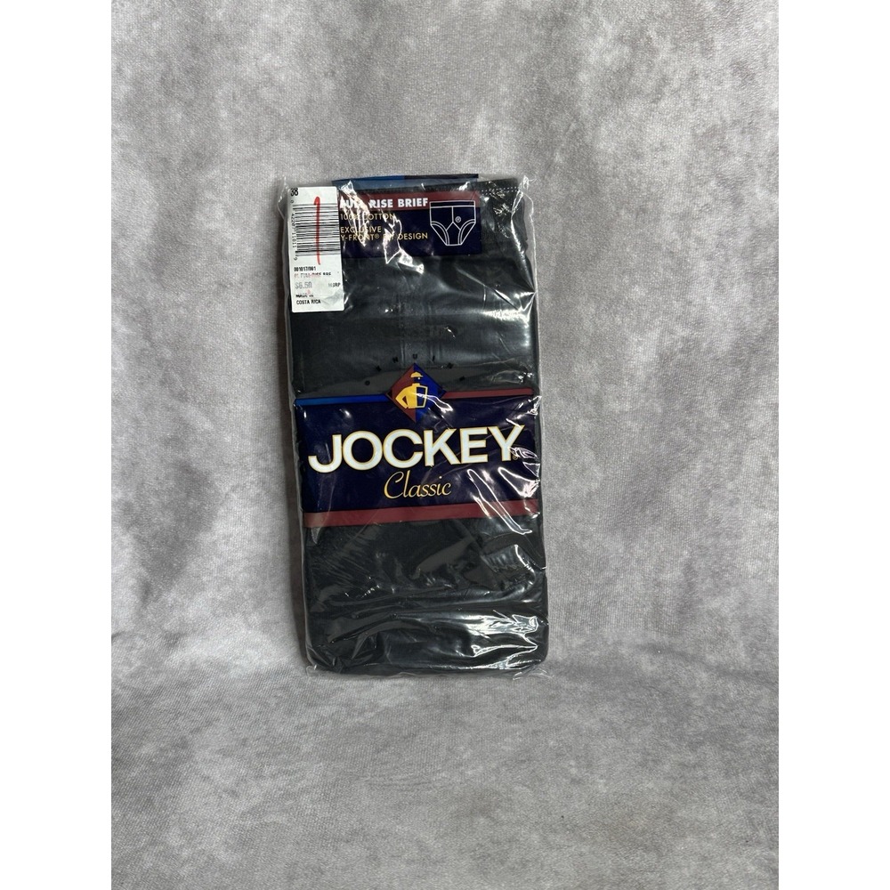 Vintage Jockey Classic Y Front‎ High Waist Briefs Sz 38 New Black